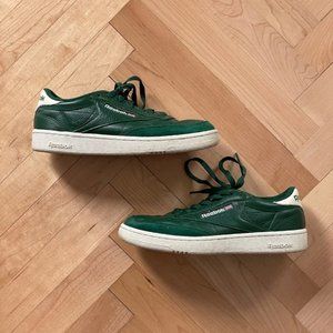 Green Reebok Classic sneakers